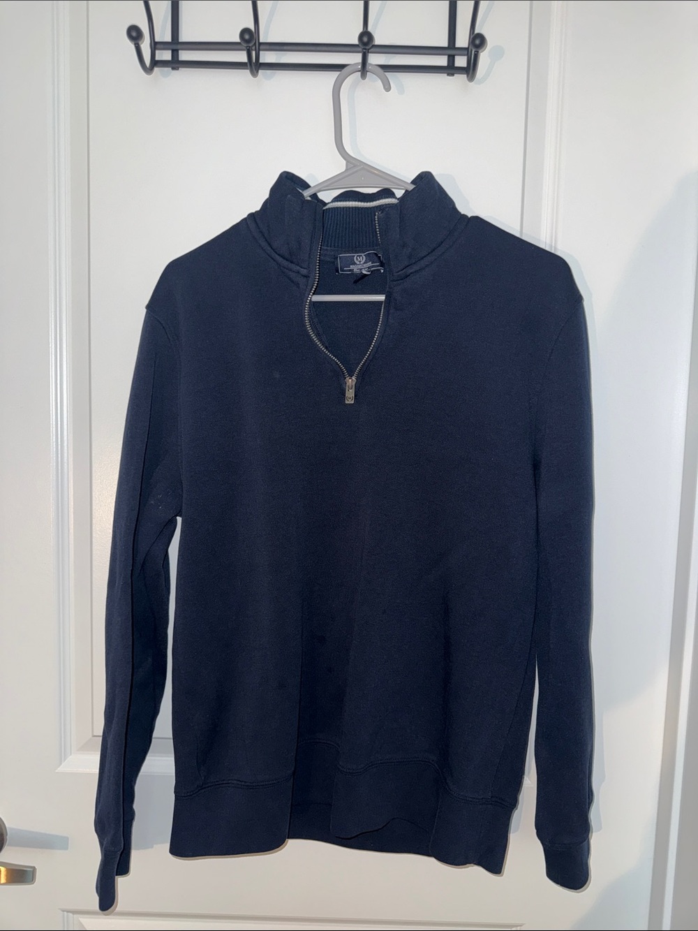 Magaschoni Men's Navy Half-Zip Pullover